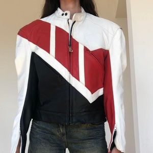 INSANE vintage 90s genuine leather riding jacket by Yamaha Leathers 🏁